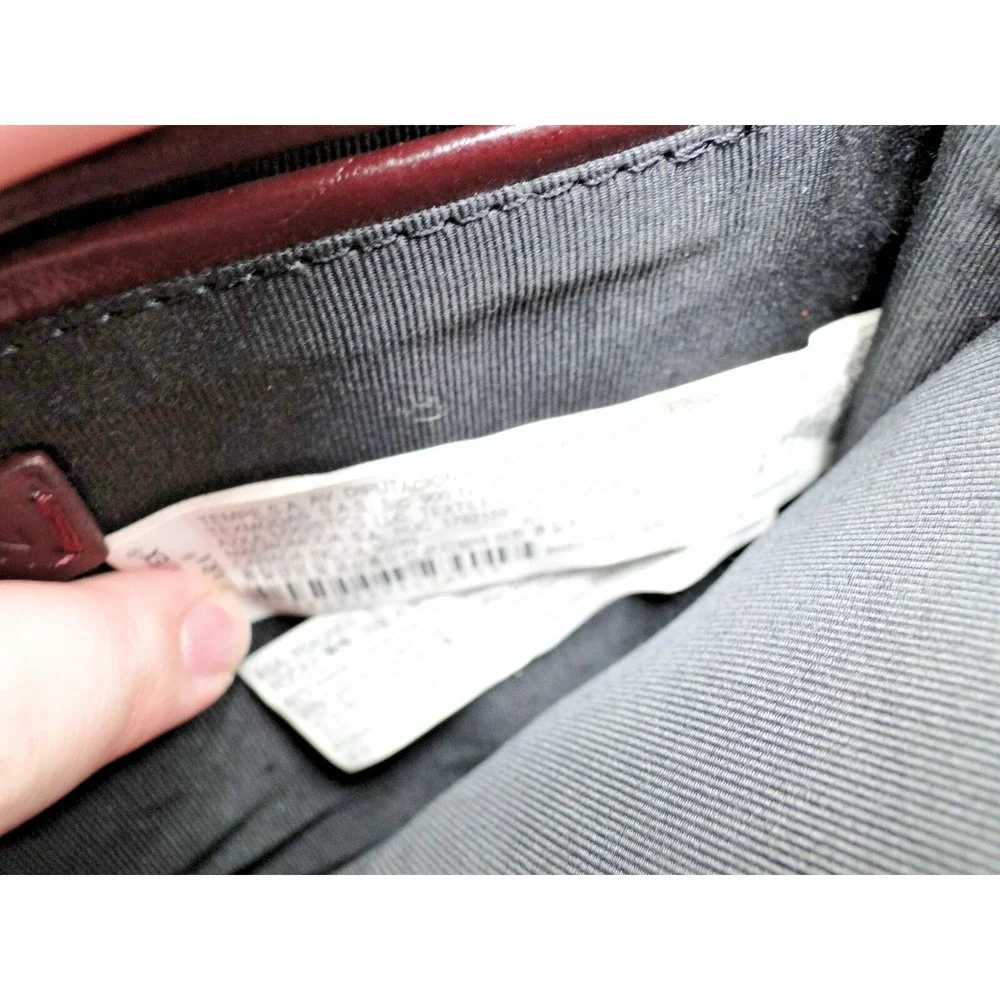Zara Woman Burgundy Buffalo Leather Shoulder Bag‎ 28cm X 20cm